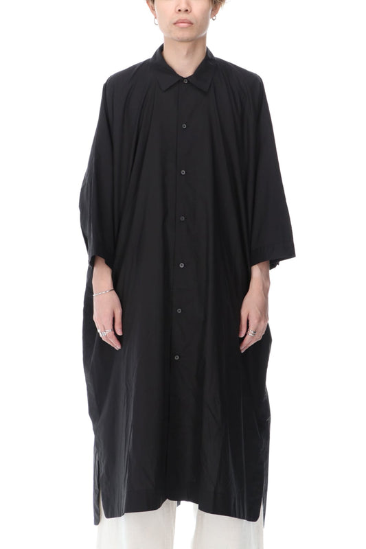 Gather Long shirt Black