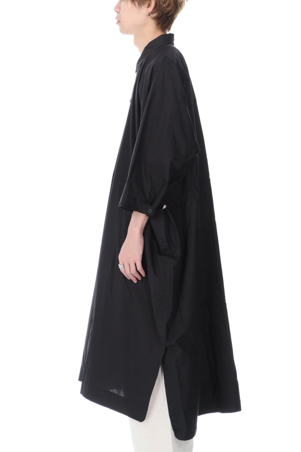 Gather Long shirt Black