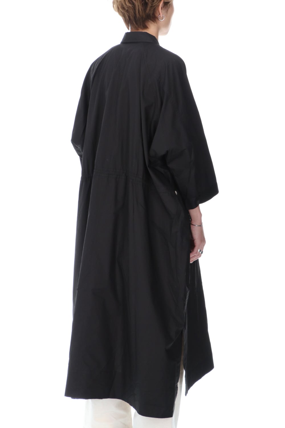 Gather Long shirt Black