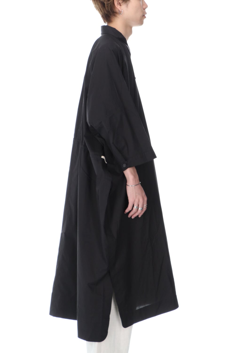 Gather Long shirt Black