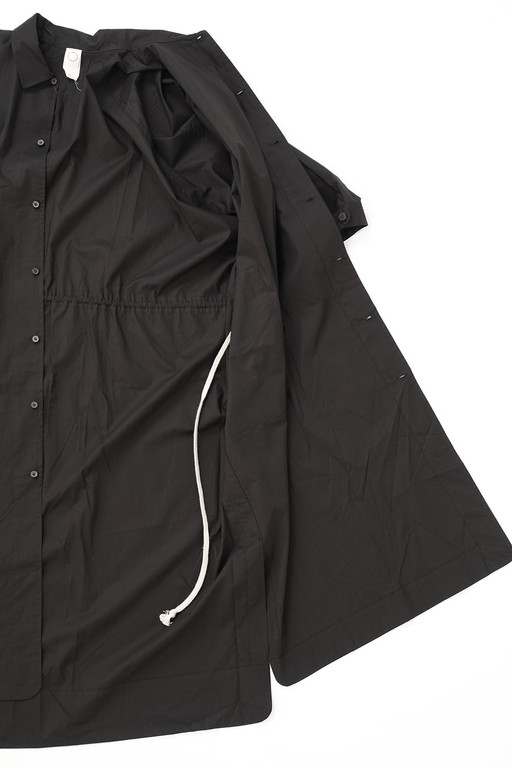 Gather Long shirt Black