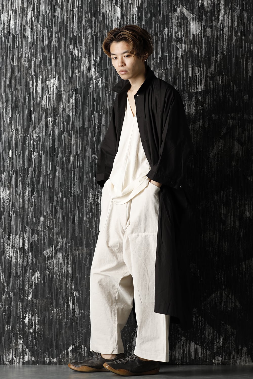 Gather Long shirt Black