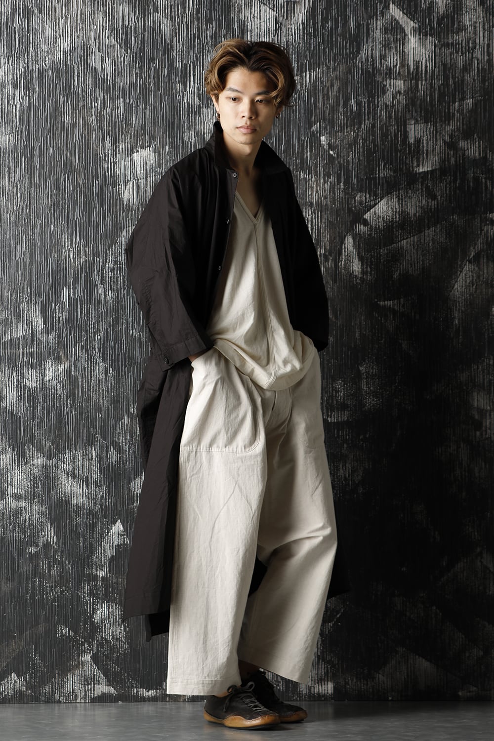 Gather Long shirt Black