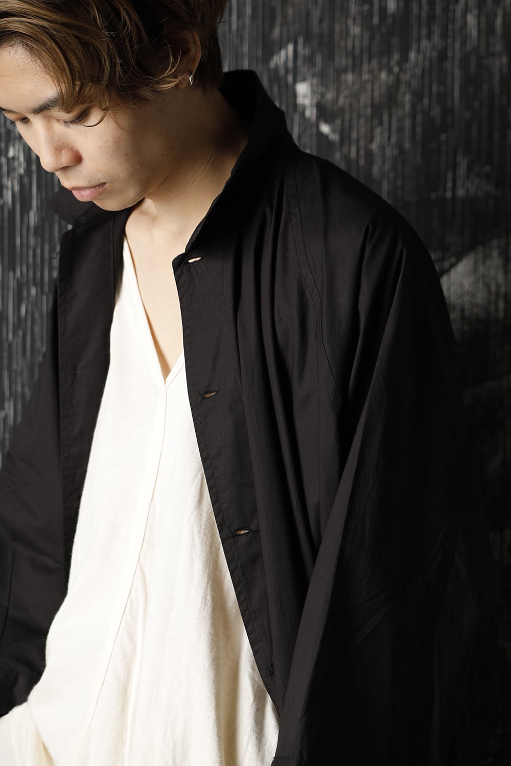 Gather Long shirt Black