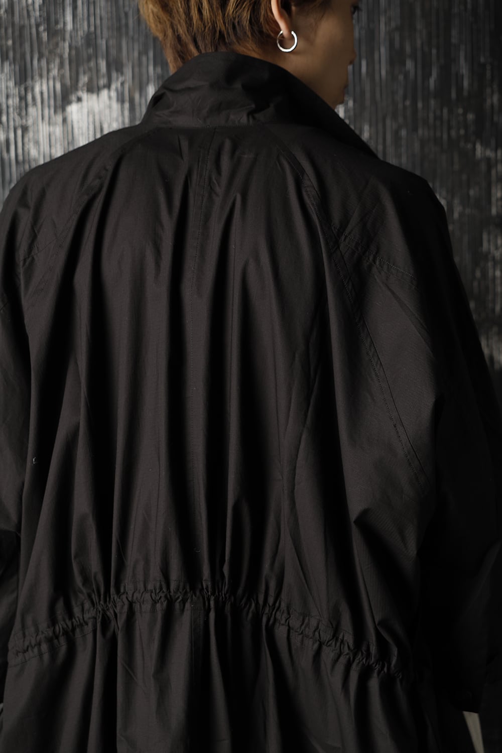 Gather Long shirt Black