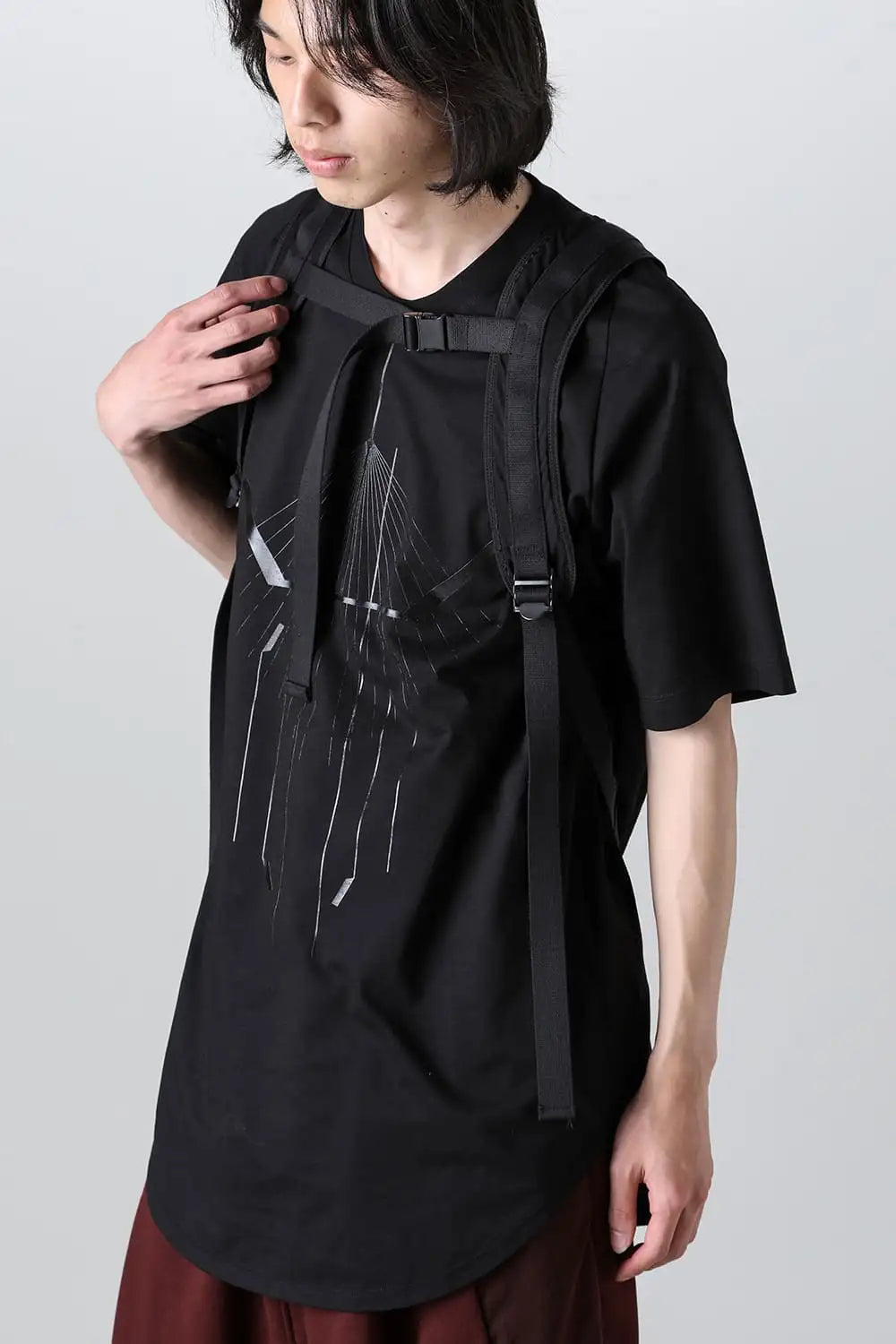 Nylon Twill Back Pack Black