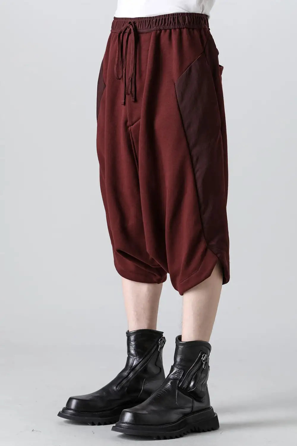 Cotton Sweat Sarouel Short Pants Blood