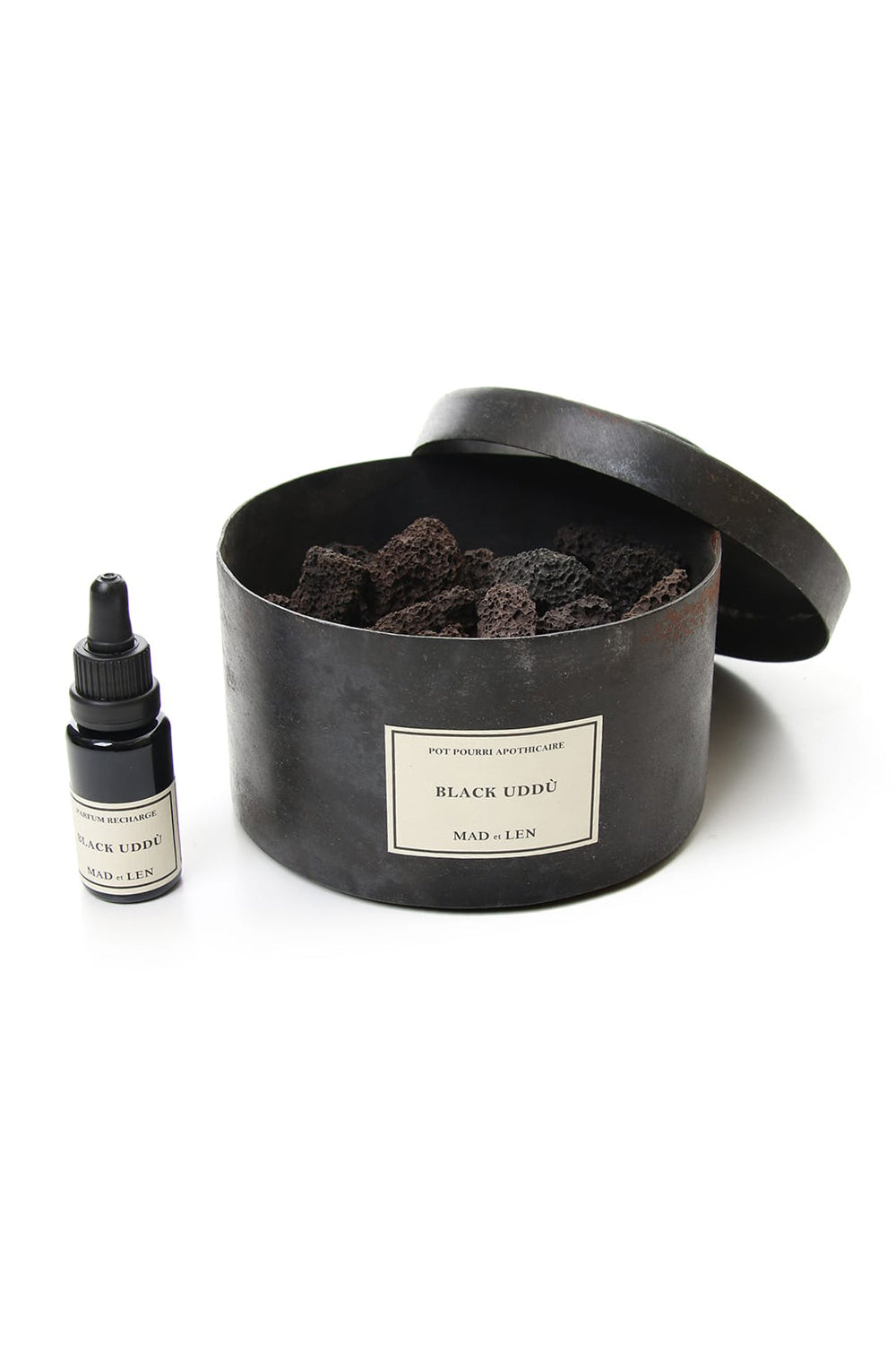 Black Uddu - Grande size Pot Pourri Lava Rock