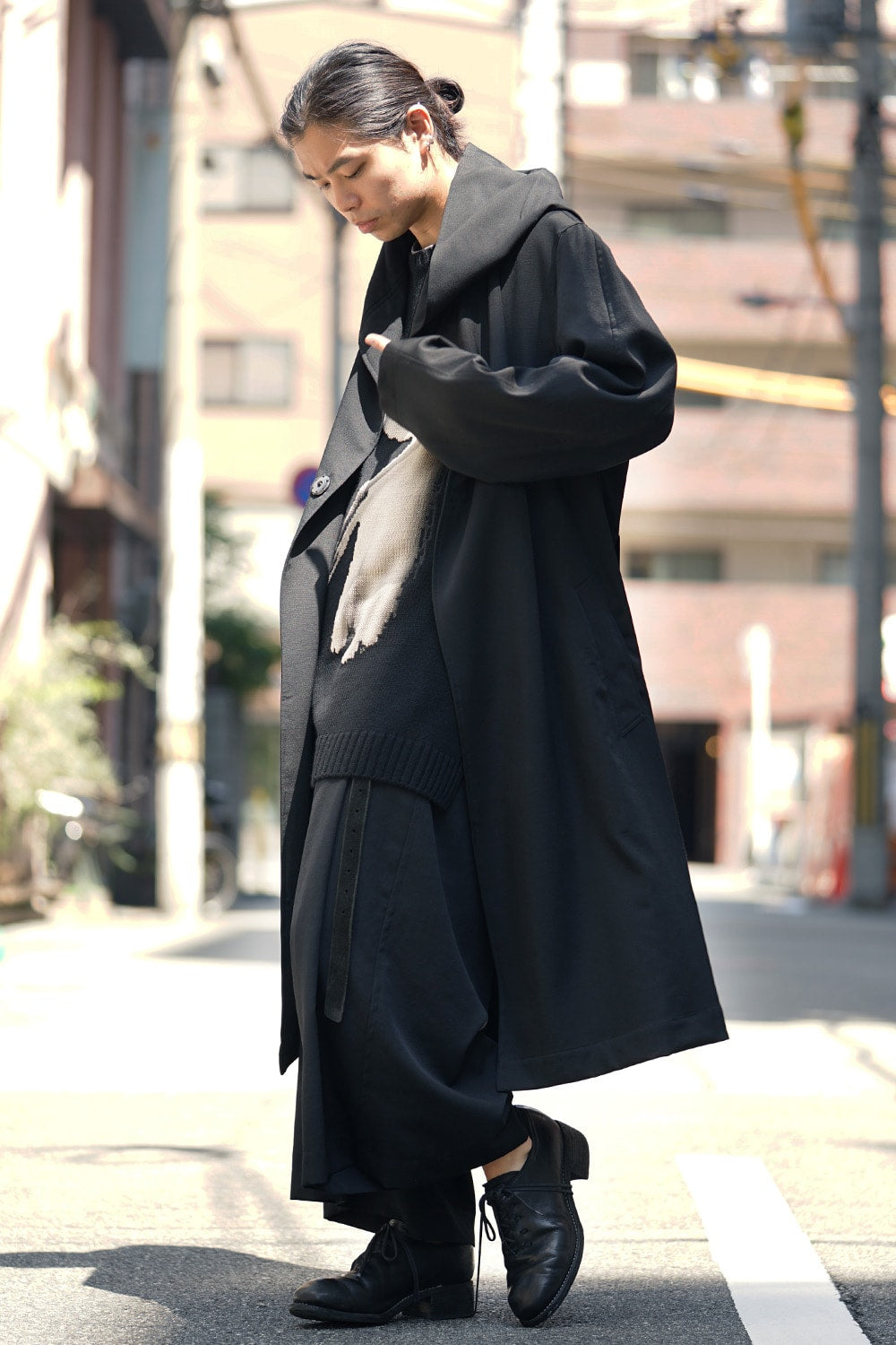 Re Gabardine Hooded Coat