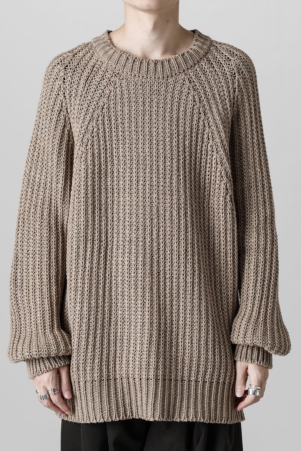 クルーネックニット クローブ