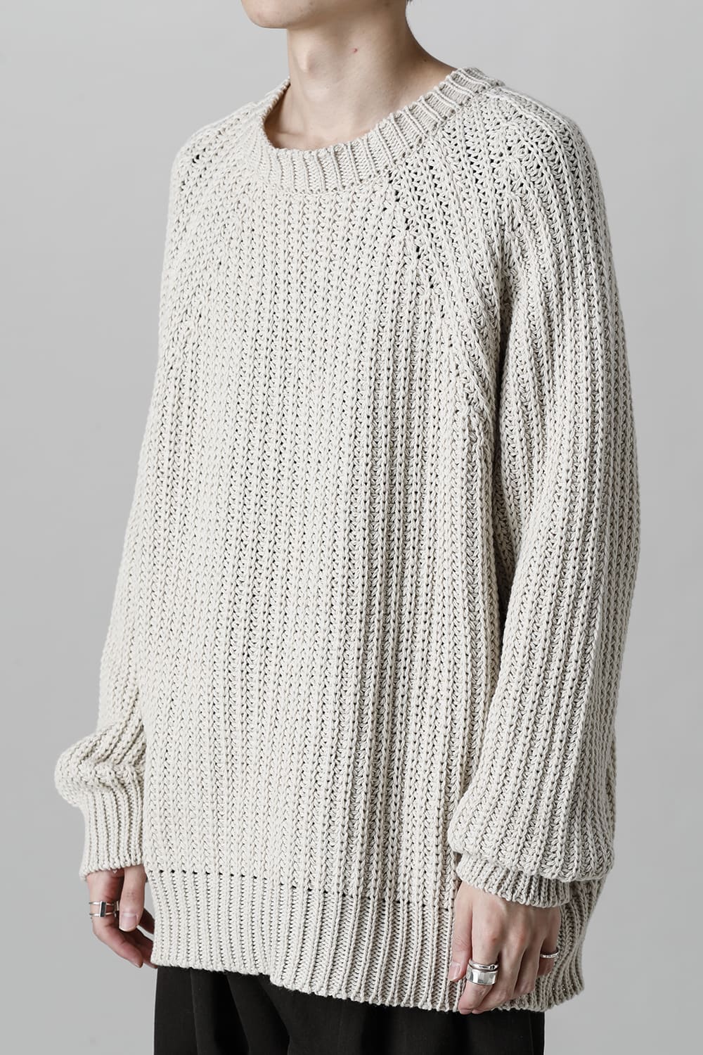 KNITTED CREW NECK Ivory