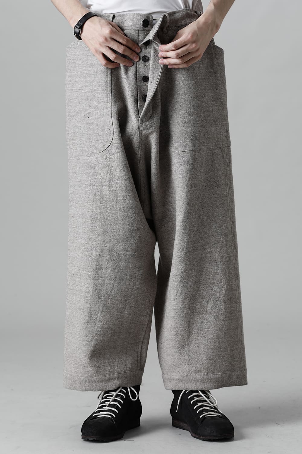 WIDE TROUSERS Light Gray