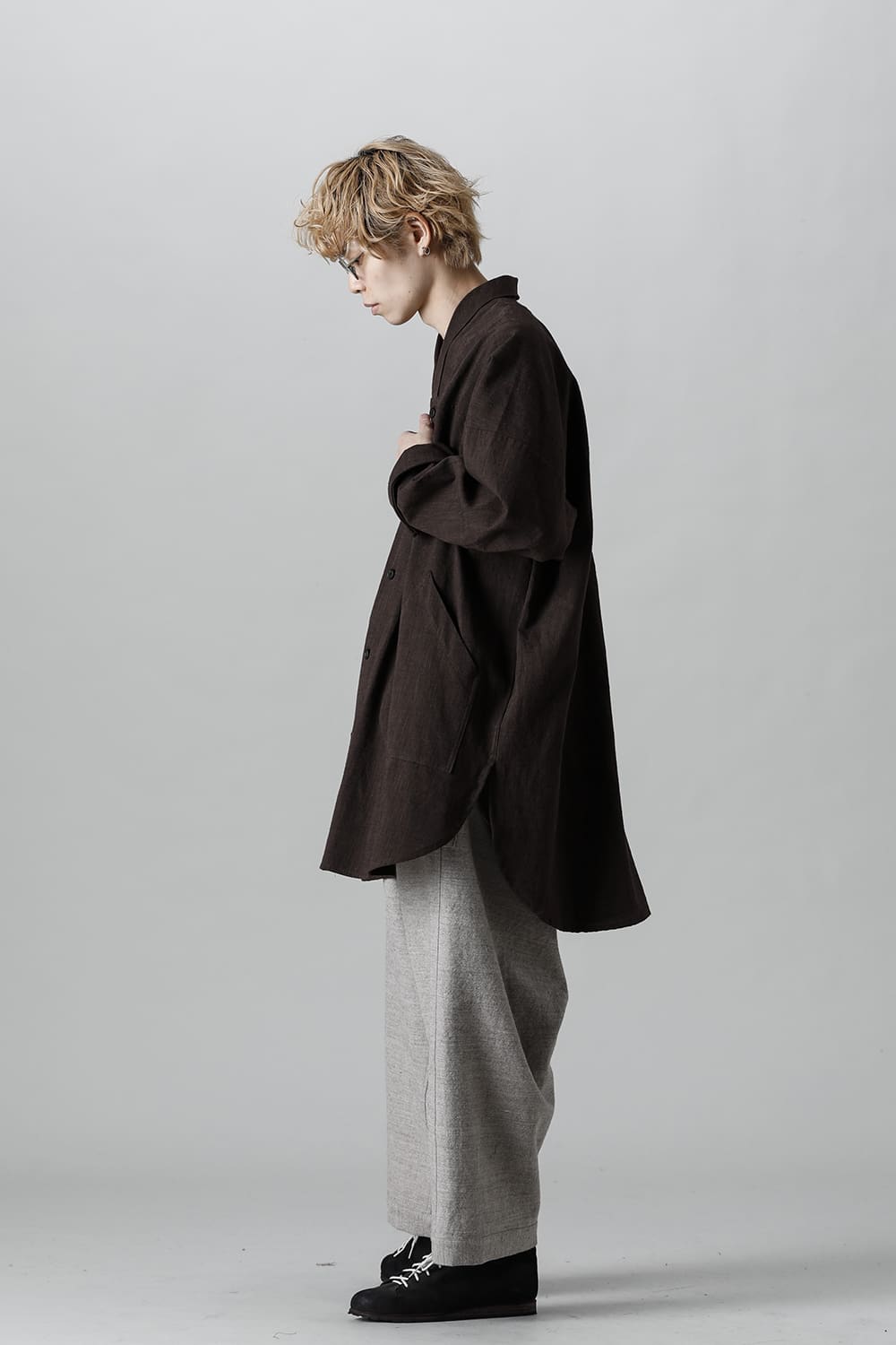 WIDE TROUSERS Light Gray