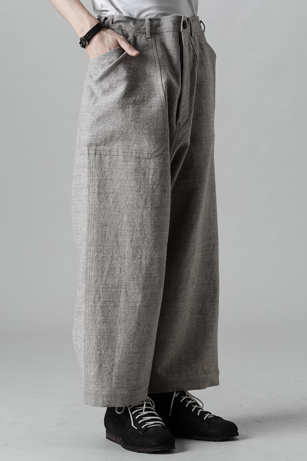 WIDE TROUSERS Light Gray