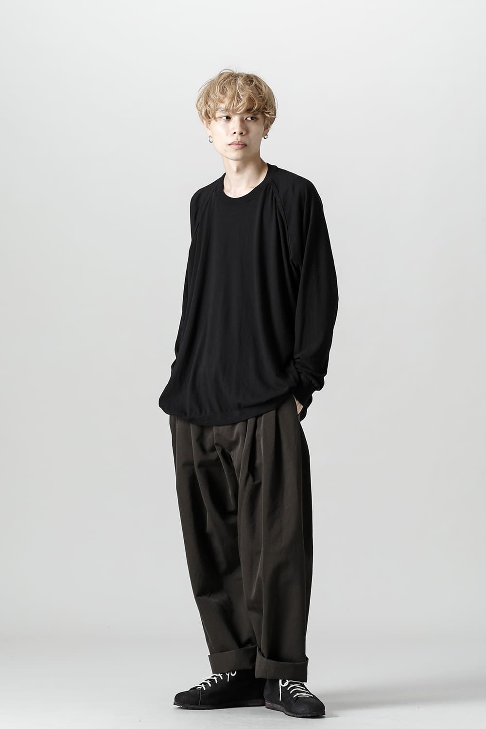 OVERSIZED LS TEE Black