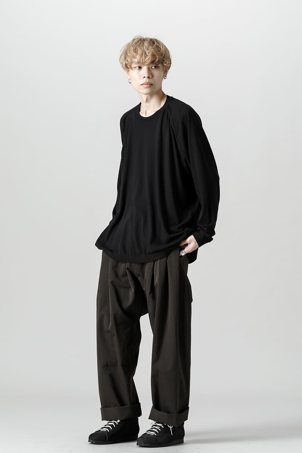 OVERSIZED LS TEE Black