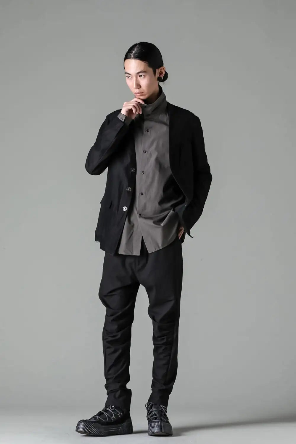 ジャケット コットン リネン ストライプ