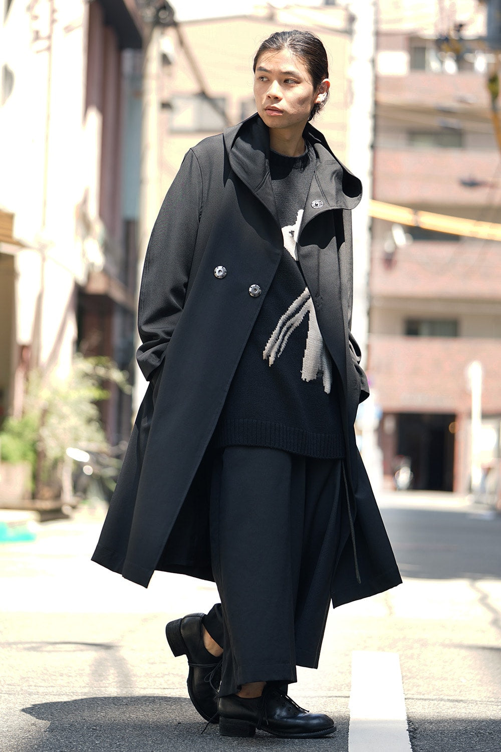 Re Gabardine Hooded Coat