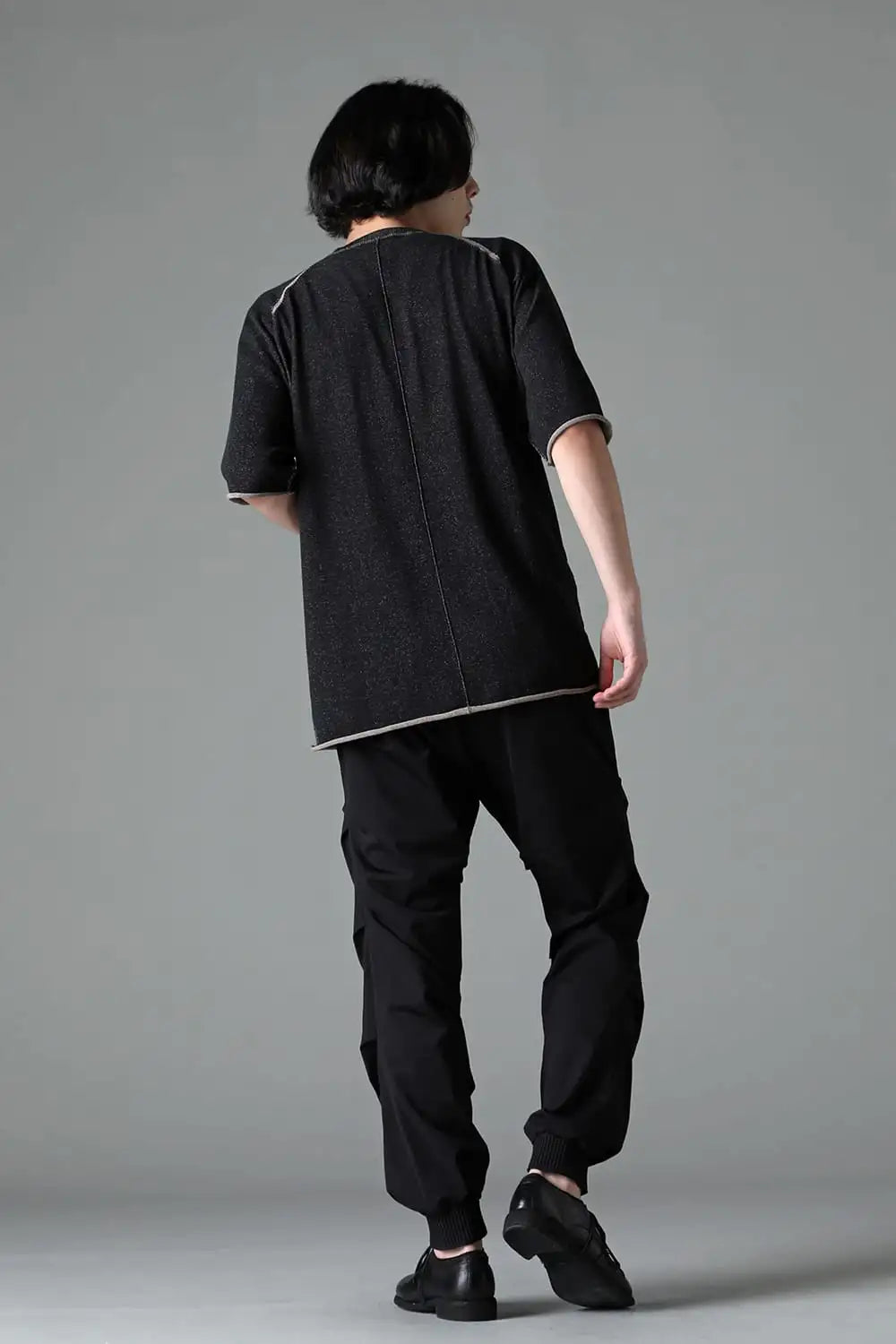 Short sleeve High twist cotton Black