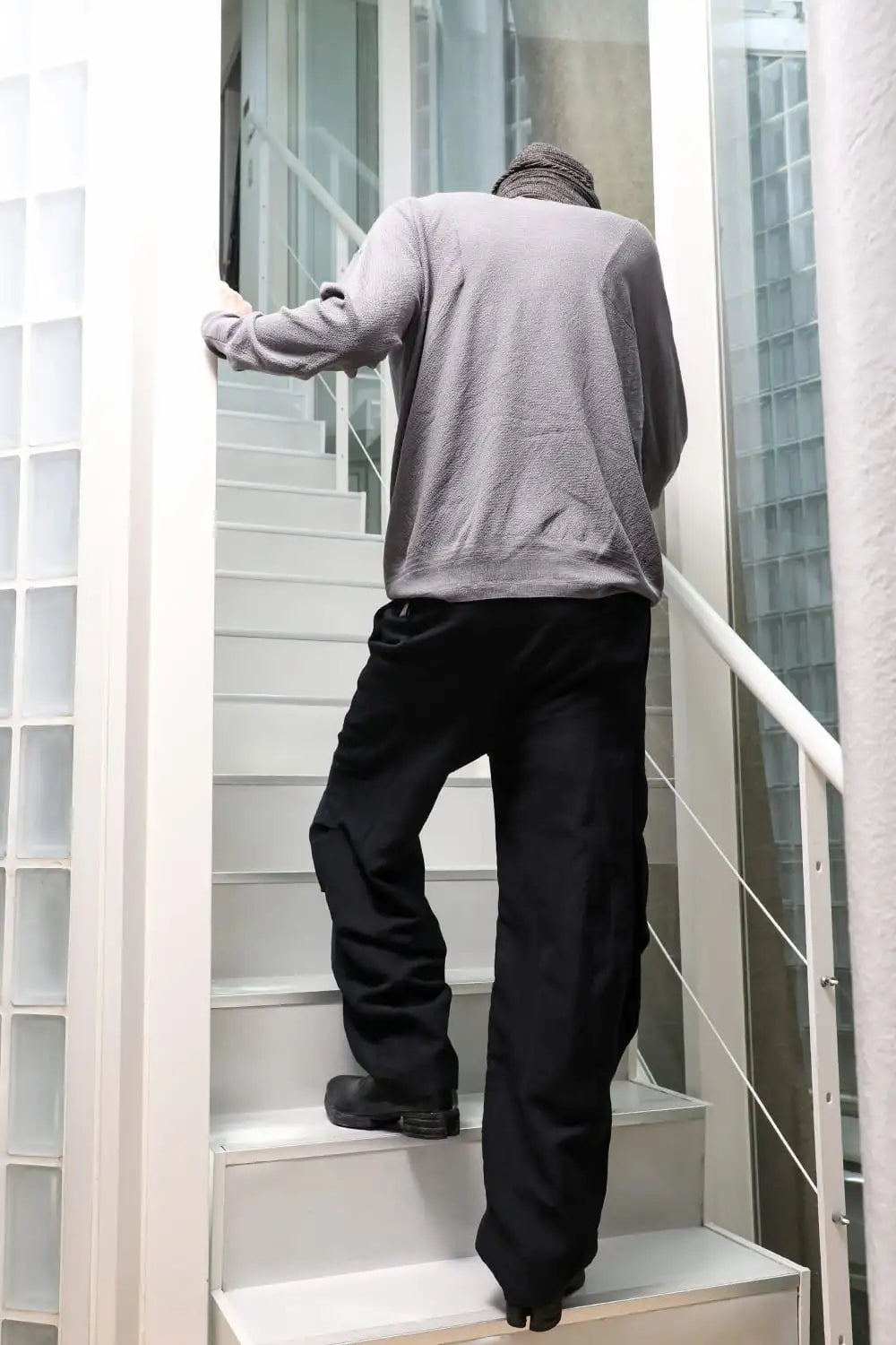 Pullover knit cotton / linen / silk Gray