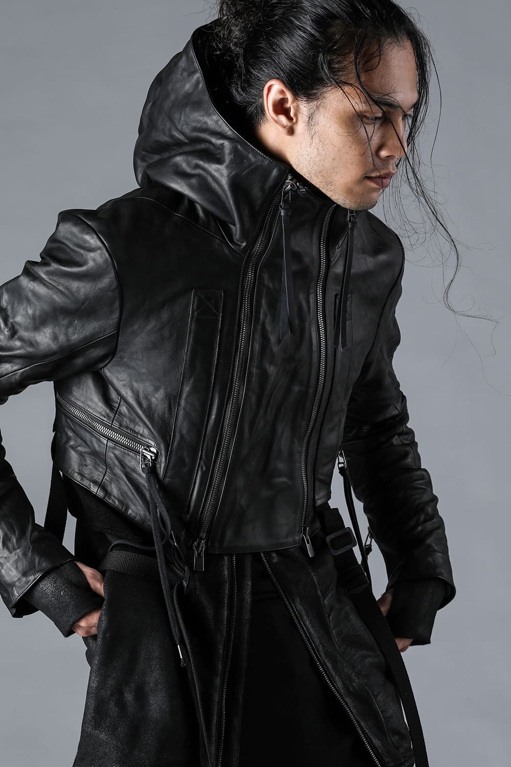 Horse Leather Cropped Jacket