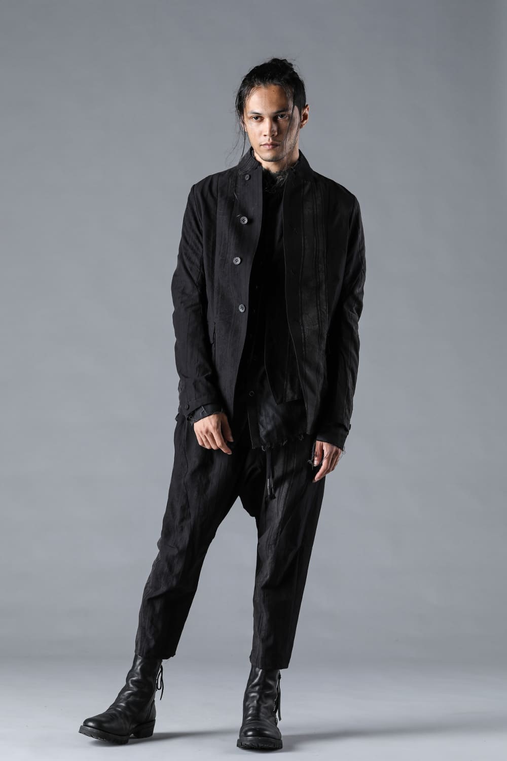 Crack Random Stripe Jacquard Jacket