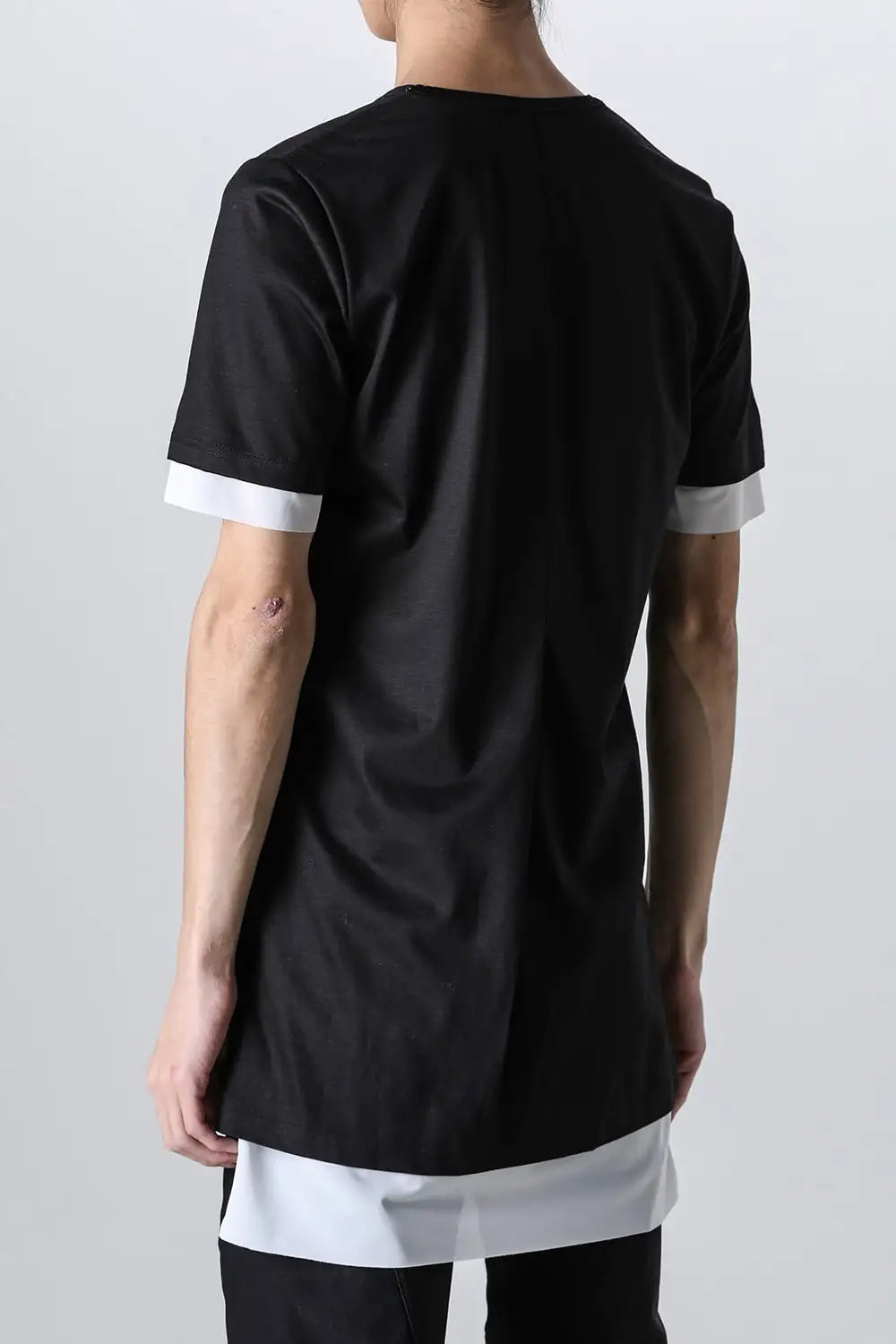 Layerd T-Shirt Black × White