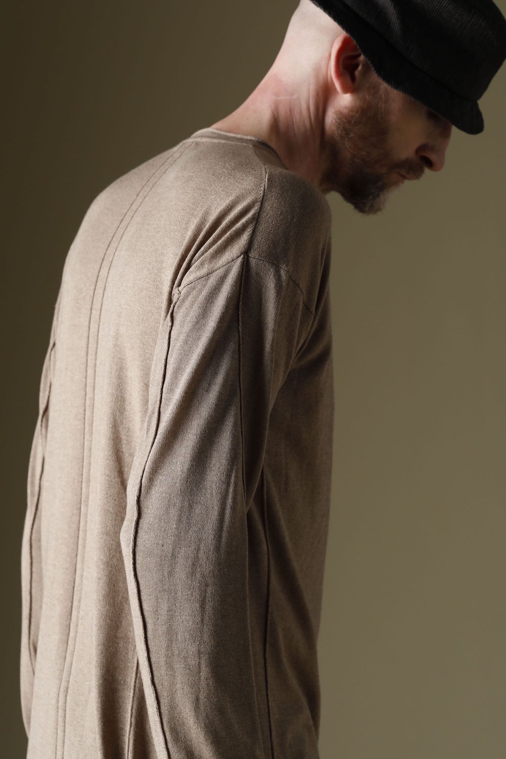 Knit long sleeve silk / cashmere Mink