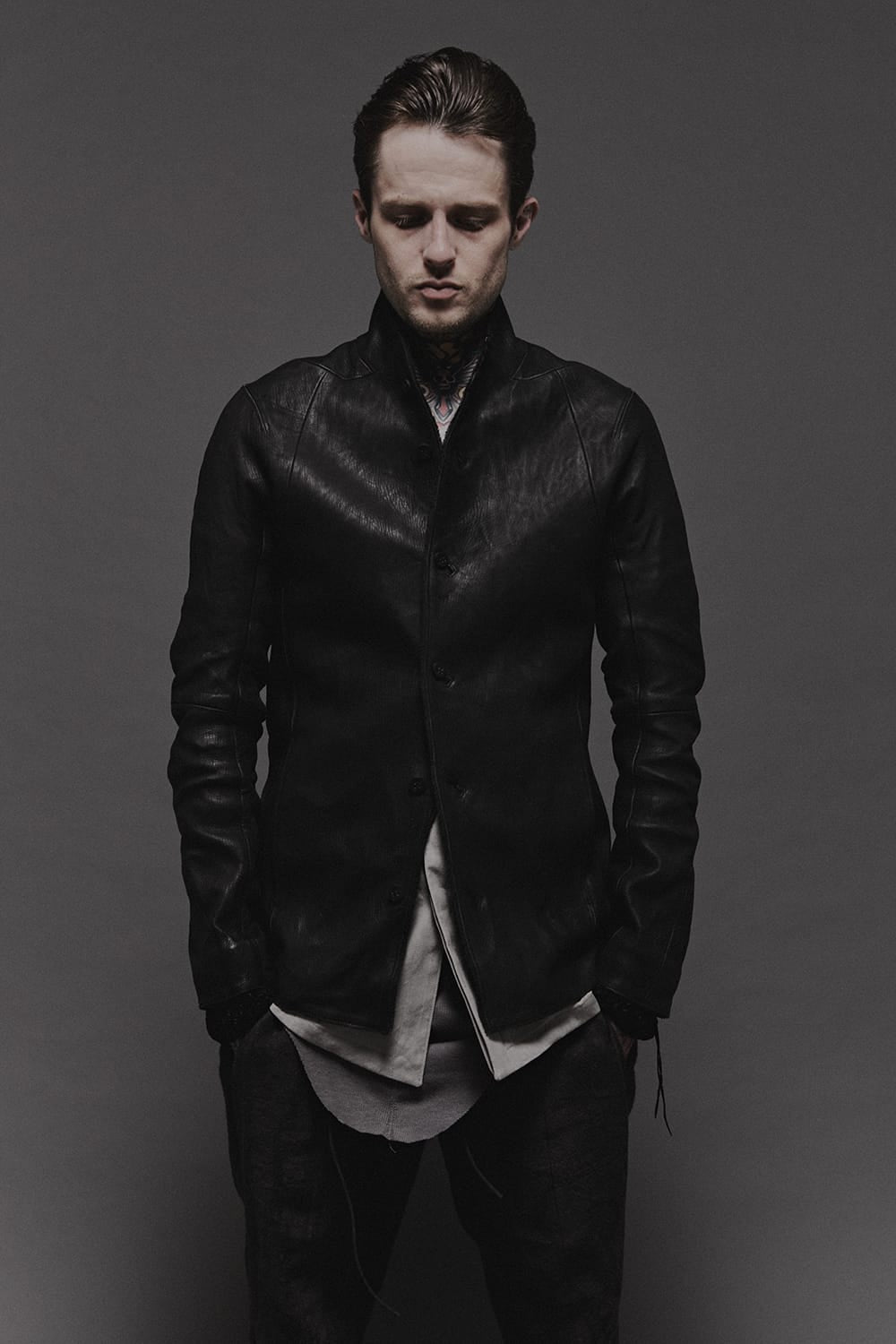 Japan Calf Leather Tailored Shirt JKT