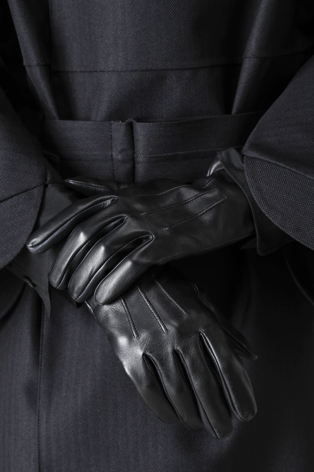 Elton Unlined Touch Screen Leather Glove  Black