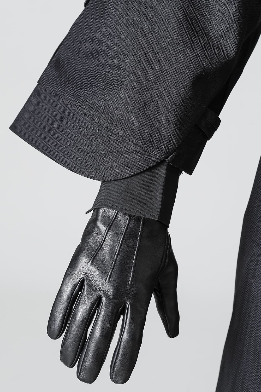 Elton Unlined Touch Screen Leather Glove  Black