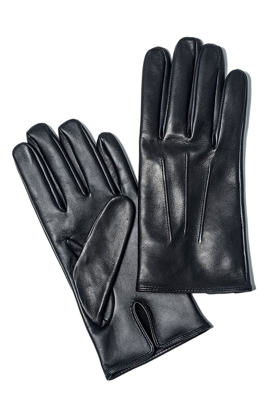 Elton Unlined Touch Screen Leather Glove  Black