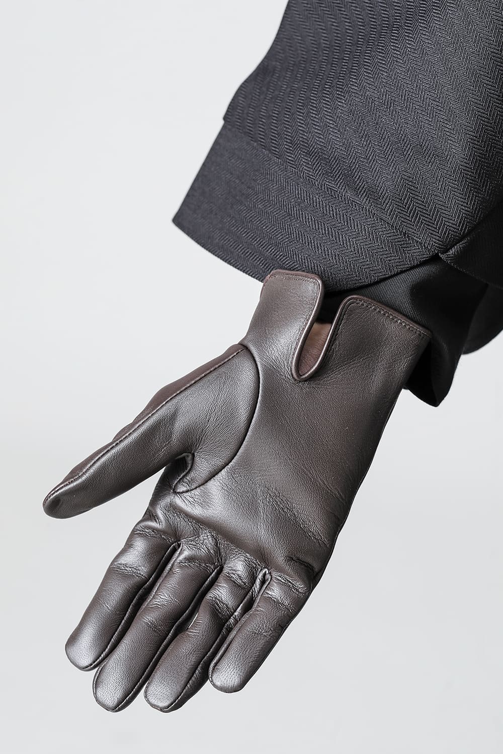 Elton Unlined Touch Screen Leather Glove  Brown