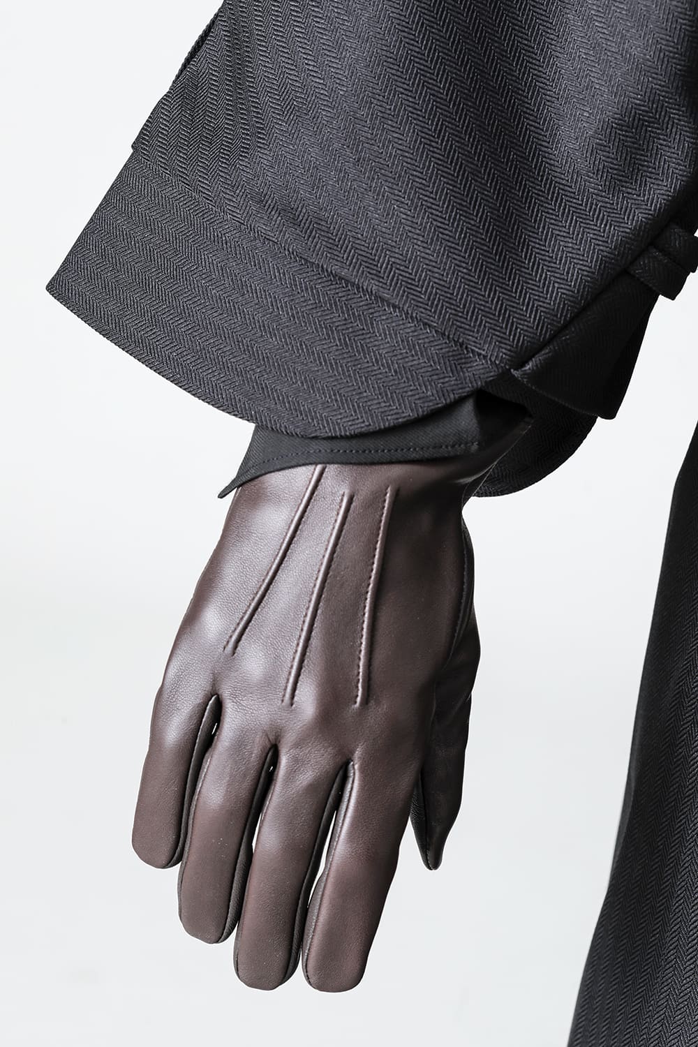 Elton Unlined Touch Screen Leather Glove  Brown