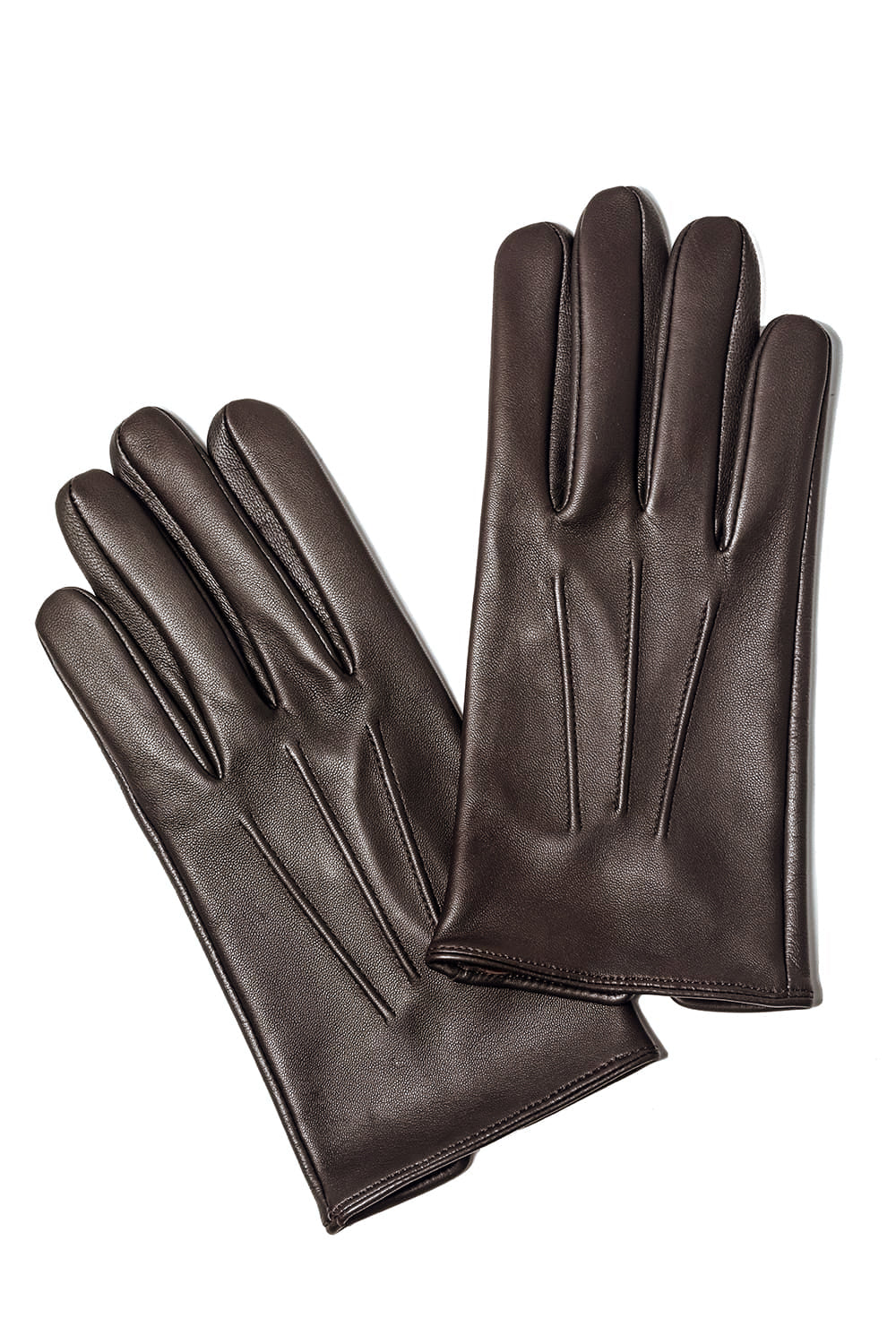 Elton Unlined Touch Screen Leather Glove  Brown