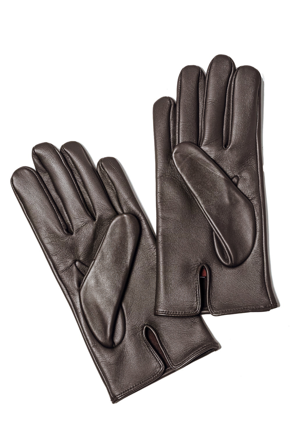 Elton Unlined Touch Screen Leather Glove  Brown