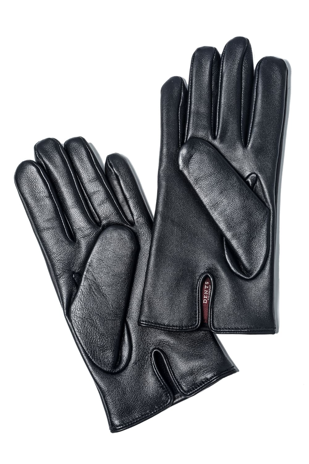 Finest Sccottish Cashmare Touch Screen Leather Glove  Black