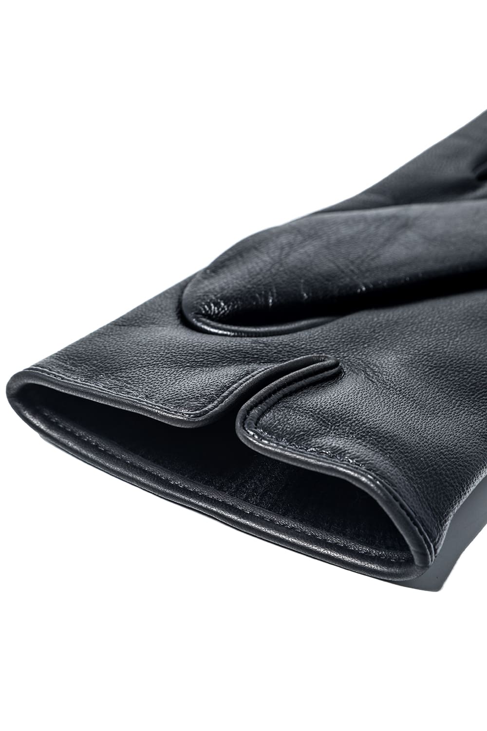 Finest Sccottish Cashmare Touch Screen Leather Glove  Black