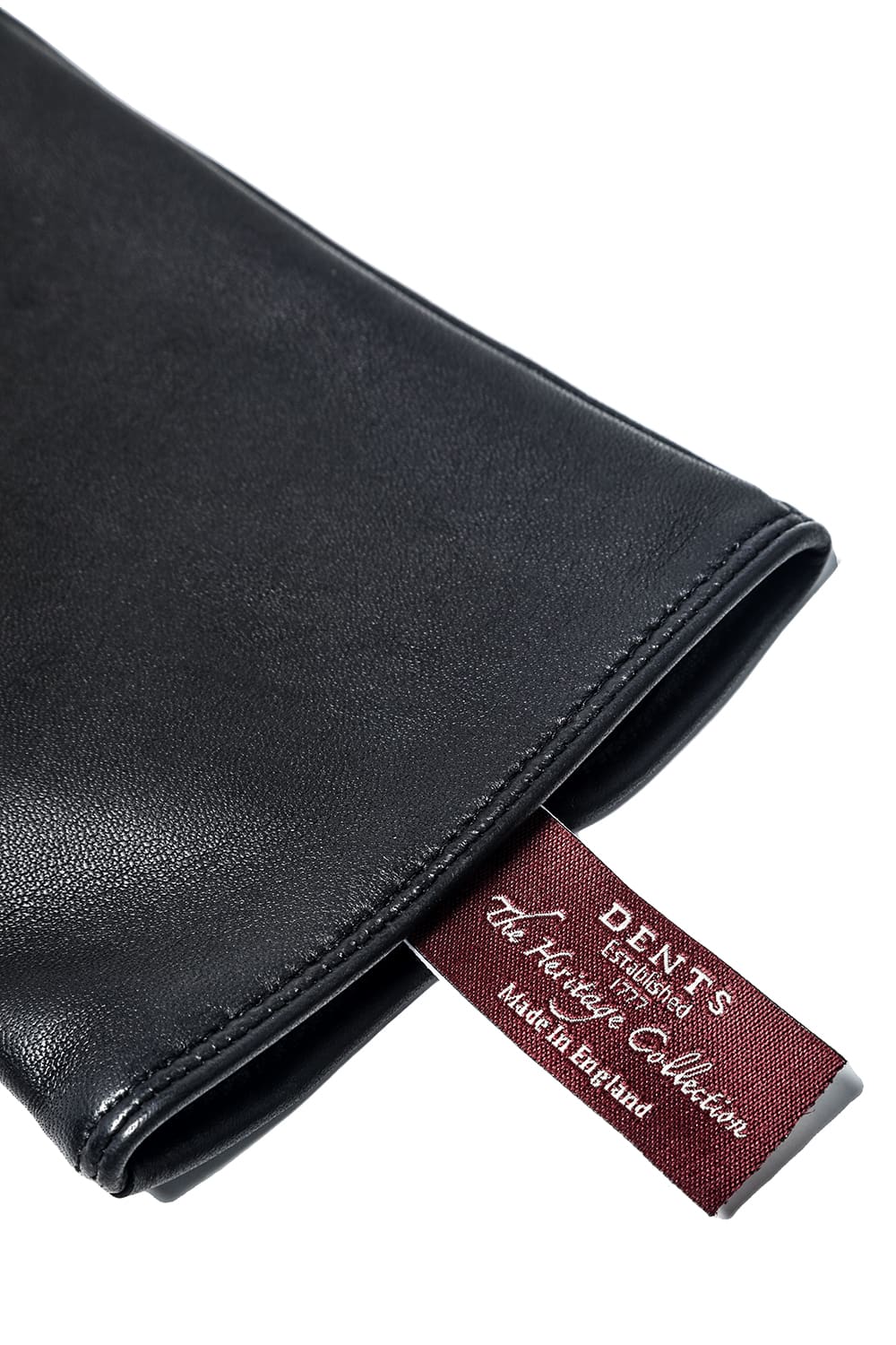 Finest Sccottish Cashmare Touch Screen Leather Glove  Black