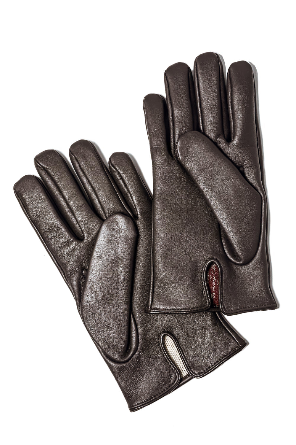 Finest Sccottish Cashmare Touch Screen Leather Glove  Brown