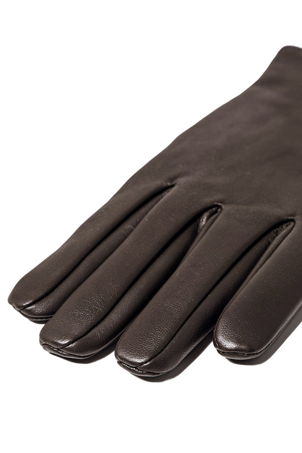 Finest Sccottish Cashmare Touch Screen Leather Glove  Brown