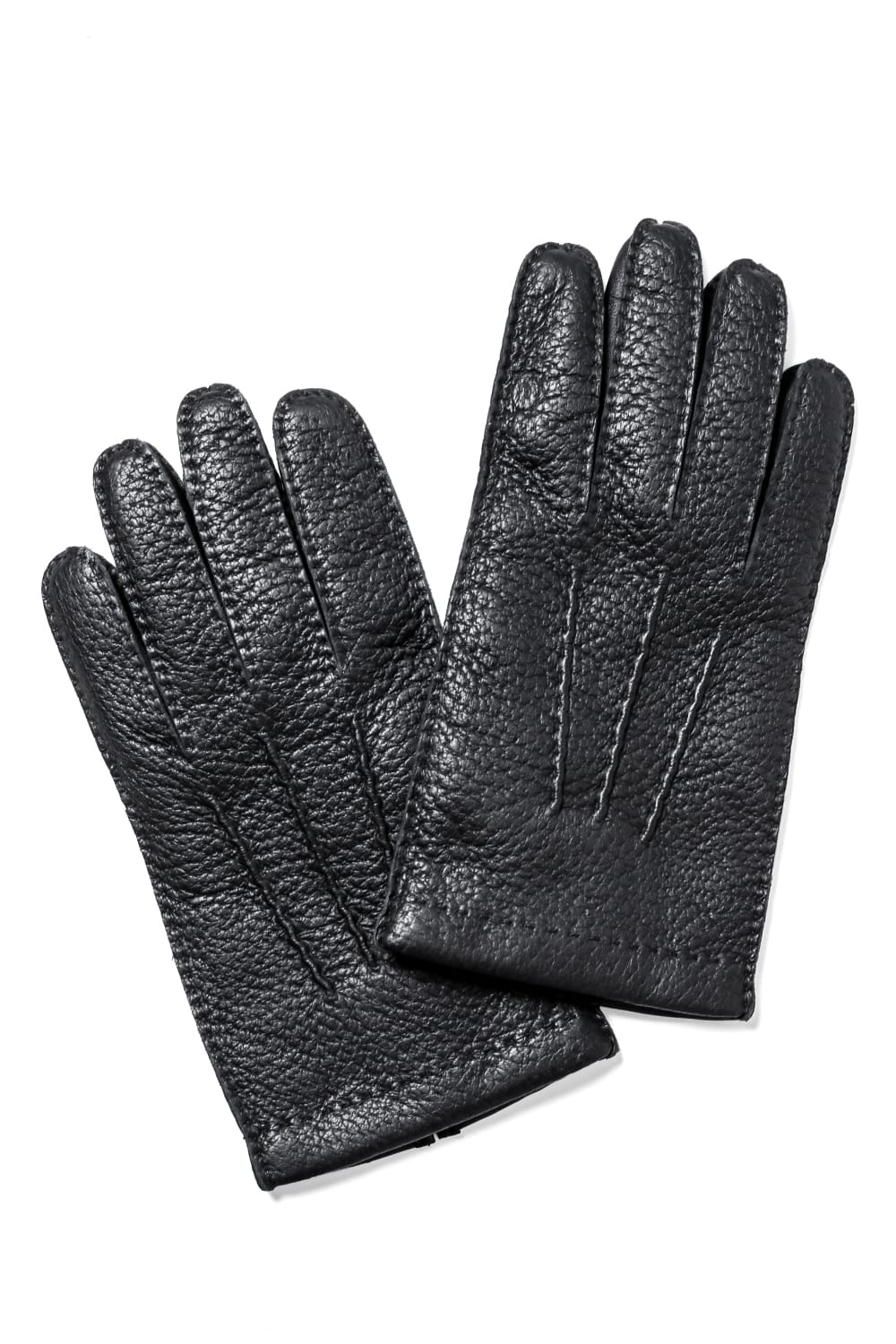 Oxburgh Sccottish Cashmare Touch Screen Leather Glove  Black