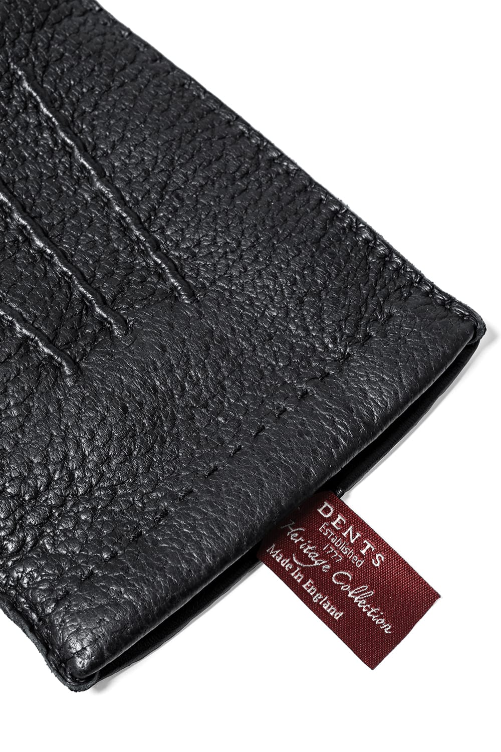 Oxburgh Sccottish Cashmare Touch Screen Leather Glove  Black