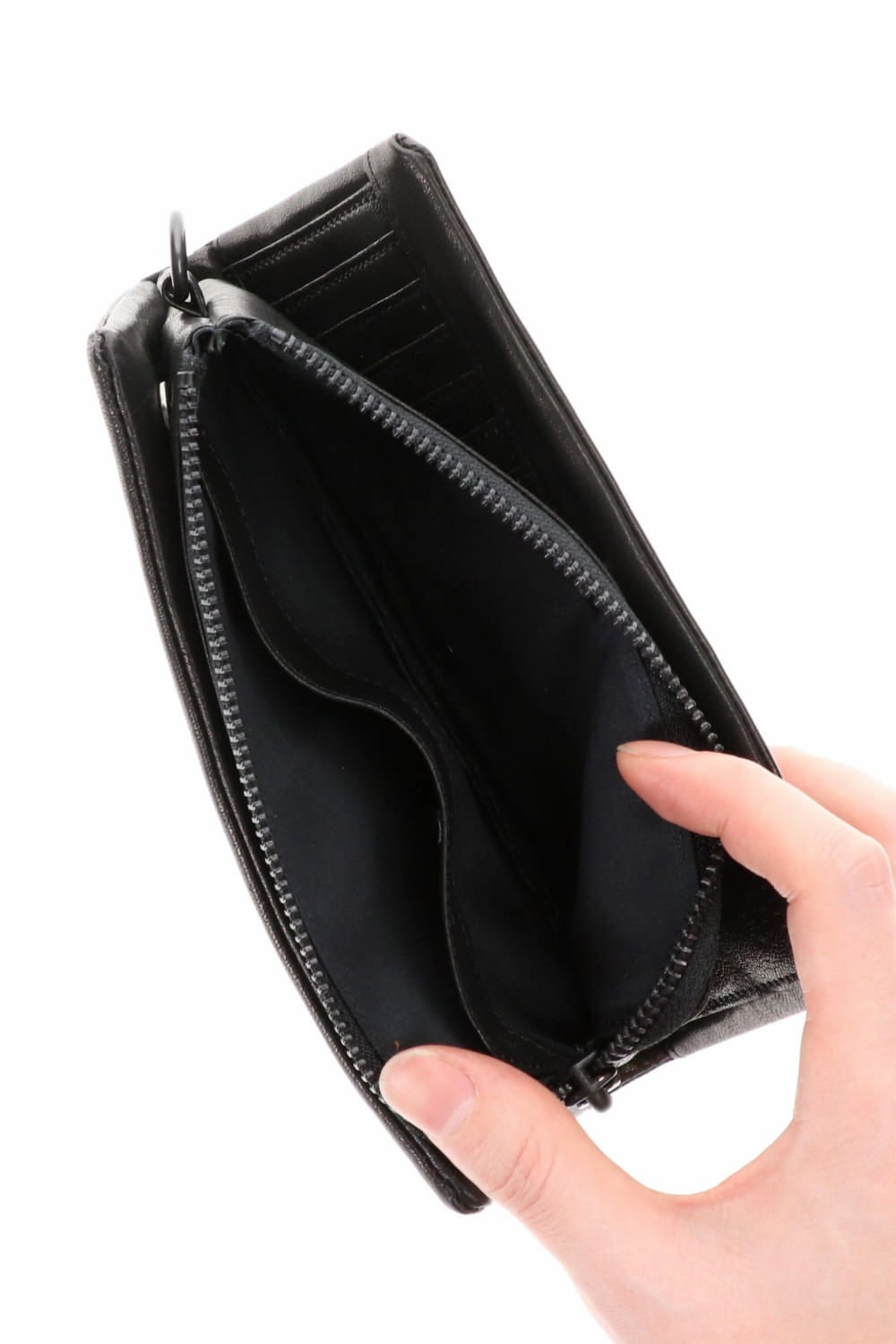 Leather long wallet 'minimal' shine 2 