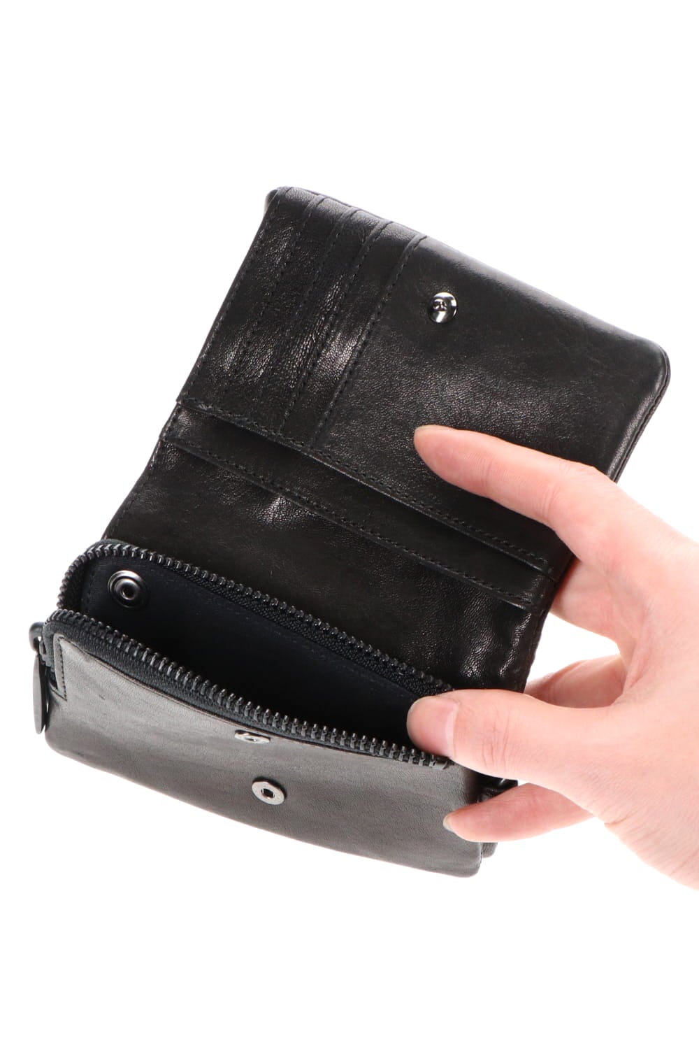 Leather micro wallet 'minimal' shine 2