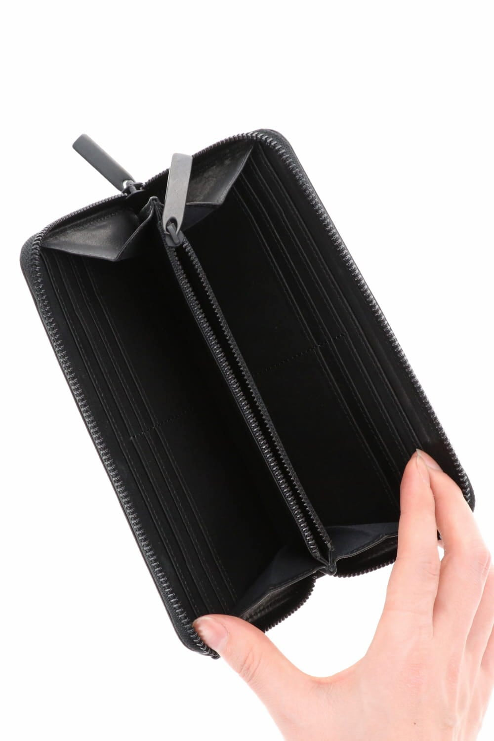 Leather long wallet fold 'all-studs' 2 DAL