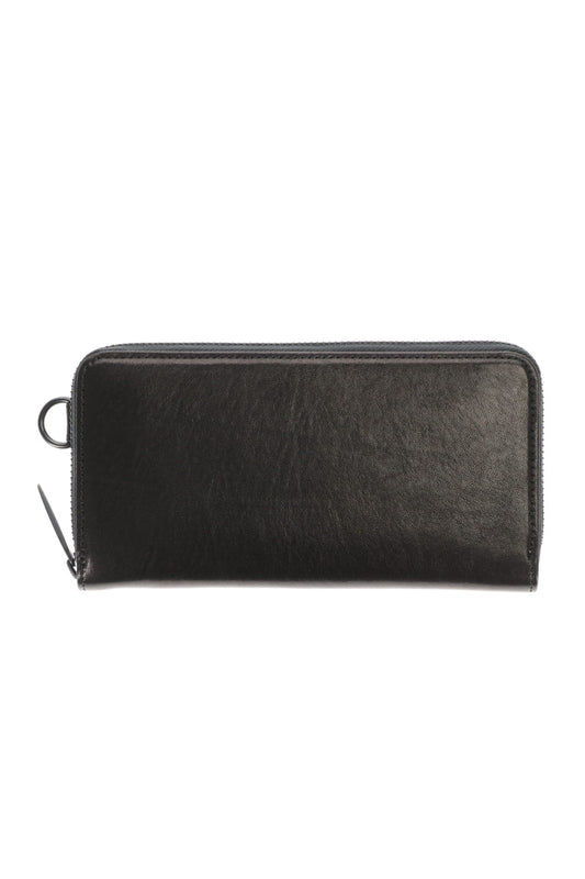 Leather long wallet fold 'minimal' shine 2
