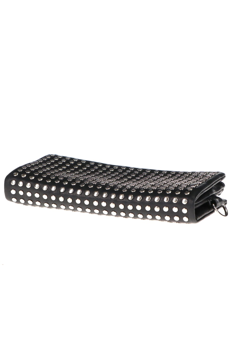 Leather long wallet 'all-studs' 2 Silver