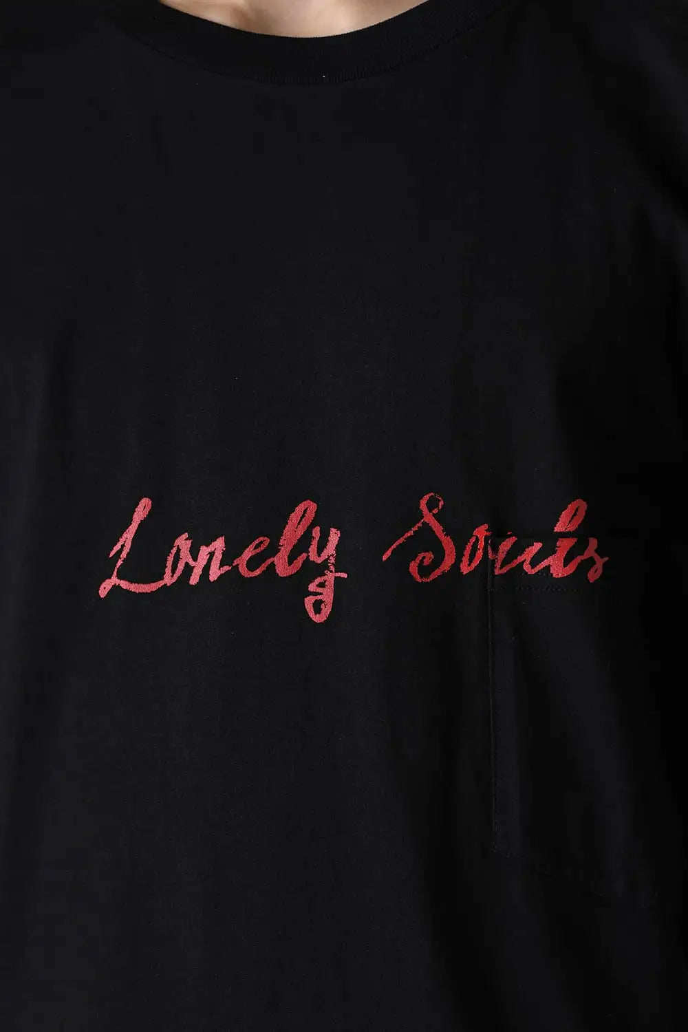 lonely souls. (oversized s/s pocket tee) Black