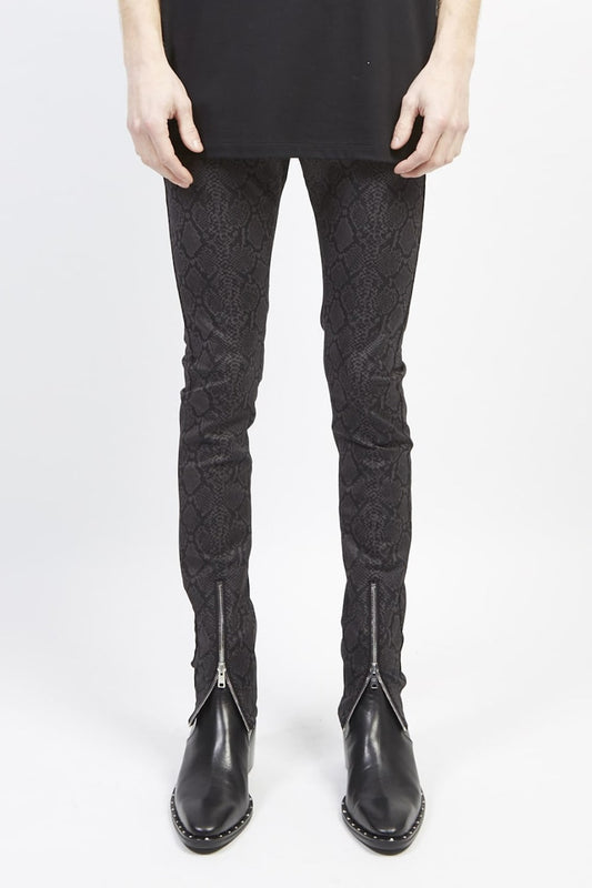 Python Print High Tension Stretch skinny zip pants